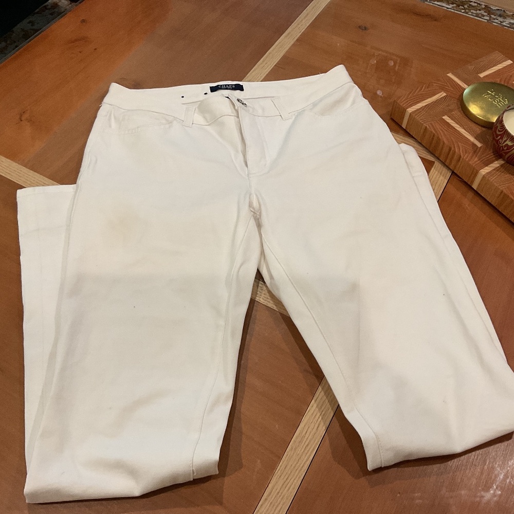 Chaps Size 2 white stretch jeans